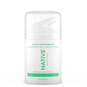 Native Sensitive Facial Moisturizer w/Aloe & Vitamin B3 1.7 fl oz Fragrance Free